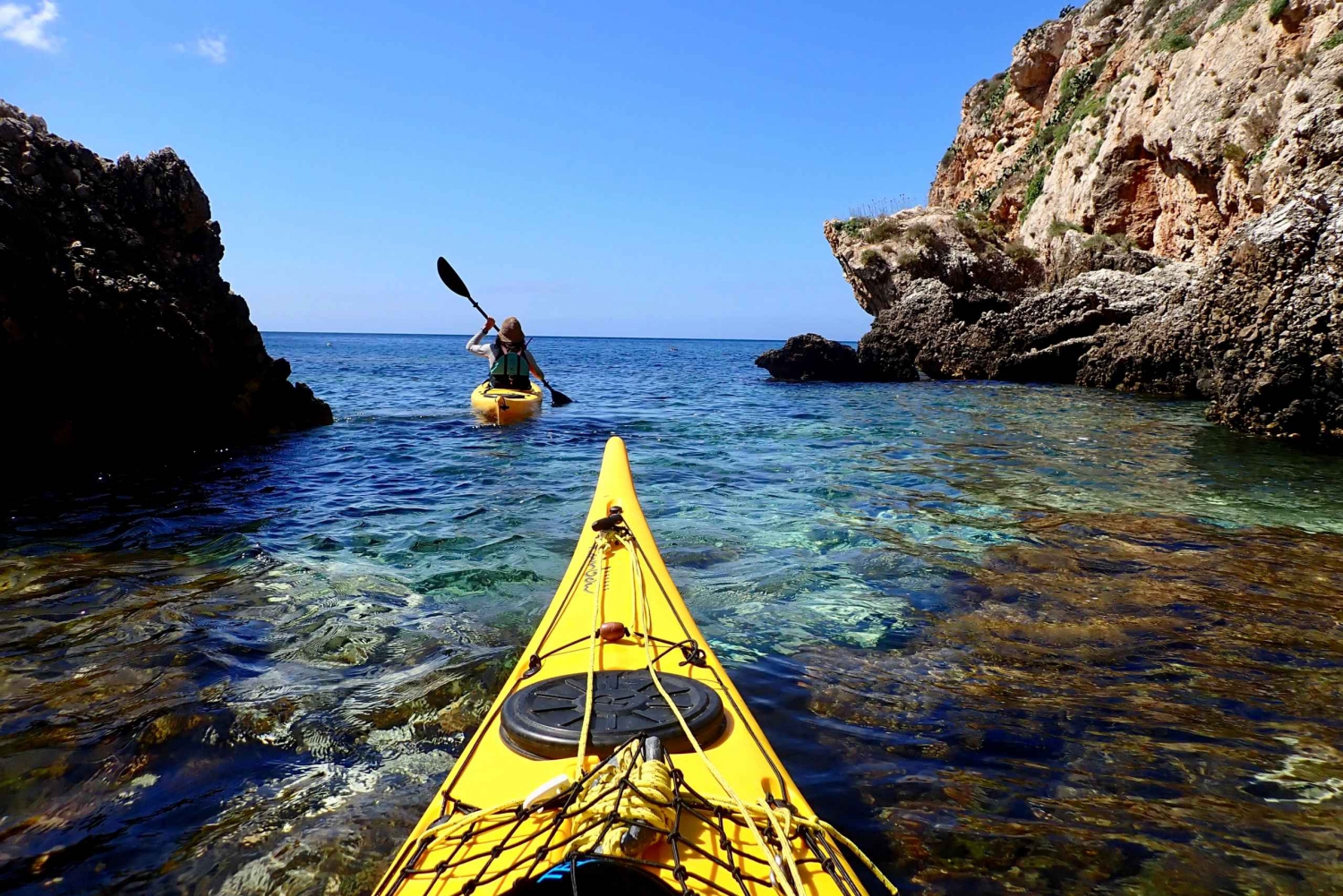 Favignana: kayak excursion, snorkelling and adventure