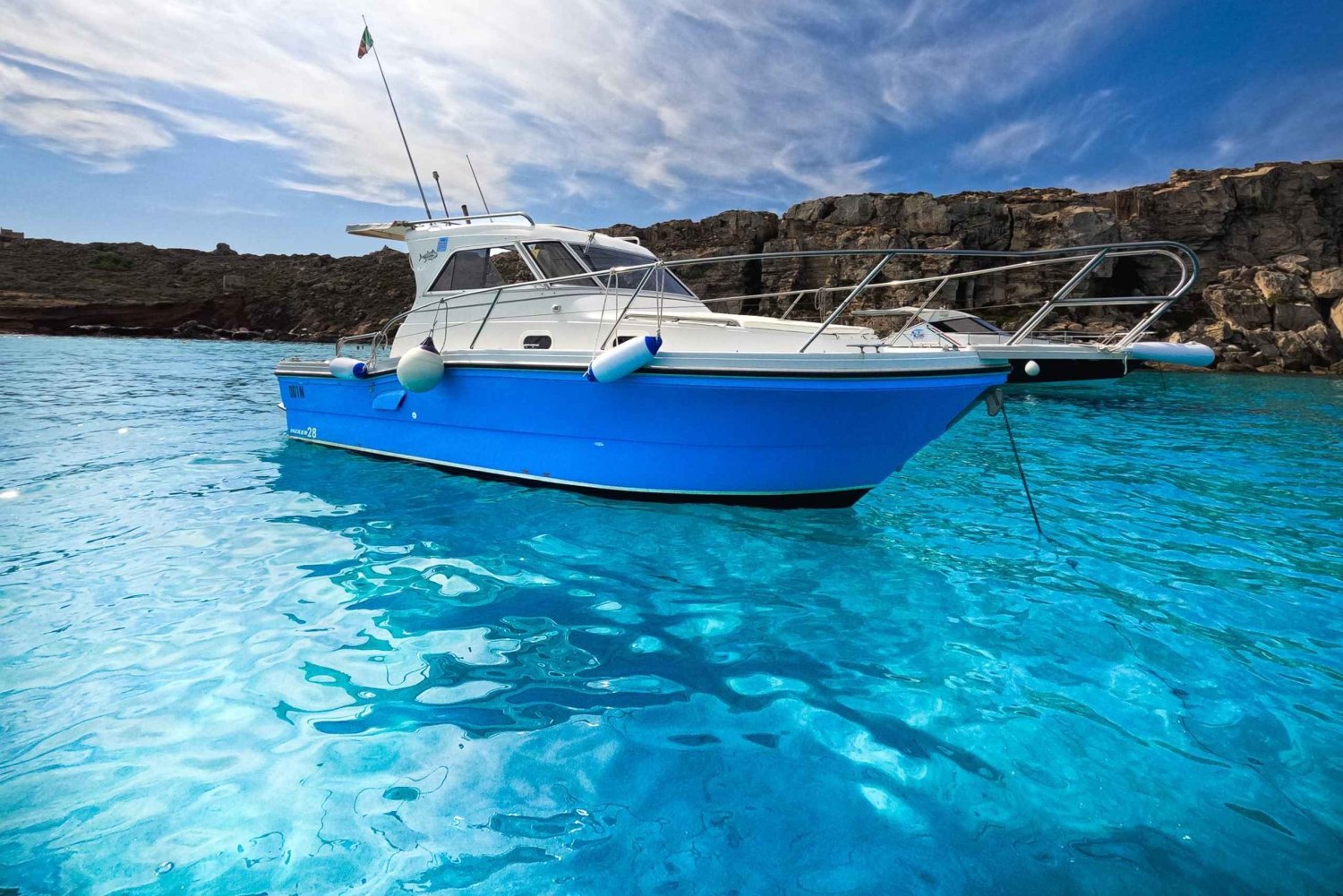 Favignana: gedeelde boottocht met lunch aan boord