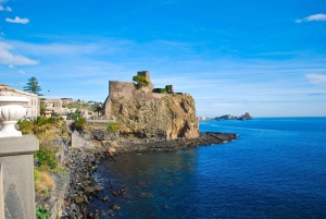 From Catania: Aci Castello Sailing Boat Trip with Aperitif