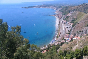 From Catania: Etna, Taormina, Isola Bella Audio-Guided Tour