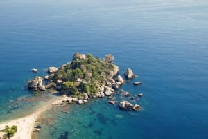 Vanuit Catania: Etna, Taormina, Isola Bella Tour met audiogids