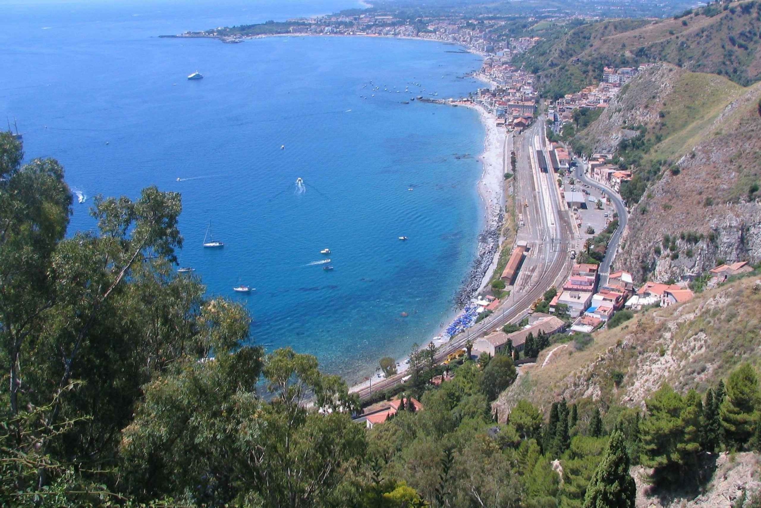 Depuis Catane : Taormine, Isola bella et Castelmola
