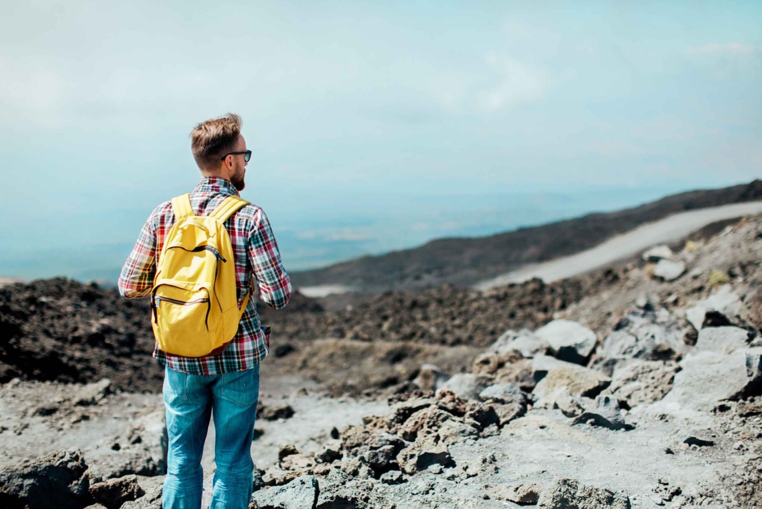 Depuis Catane : randonnée sur l'Etna, grotte de lave et dégustation