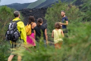 Depuis Catane : randonnée sur l'Etna, grotte de lave et dégustation