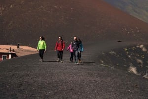 Depuis Catane : randonnée sur l'Etna, grotte de lave et dégustation