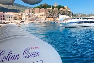 Desde Milazzo: Excursión en barco por Lipari, Panarea y Stromboli