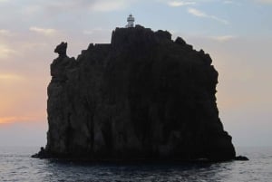 From Milazzo: Panarea and Stromboli Night Cruise with Stops