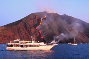 Au départ de Taormine : Excursion d'une journée à Panarea et Stromboli
