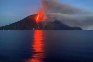 Au départ de Taormine : Excursion d'une journée à Panarea et Stromboli
