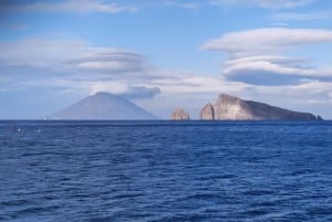 Au départ de Taormine : Excursion d'une journée à Panarea et Stromboli