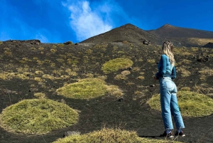 From Taormina: Etna Tour with Hiking, Cave Visit, & Tastings