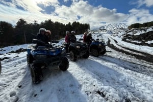 From Taormina or Giardini Naxos: Quad tour through the Alcantara Gorges and Etna