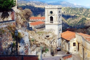 Desde Taormina: tour privado de El Padrino con aperitivo y pasta