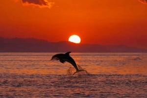 From Taormina: Sunset Coastline Boat Tour & Dolphin Watching