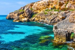 Från Trapani: Tur till Egadiöarna med gummibåt till Favignana och Levanzo med lunch