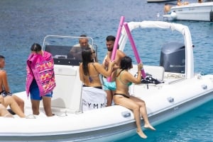 Från Trapani: Tur till Egadiöarna med gummibåt till Favignana och Levanzo med lunch