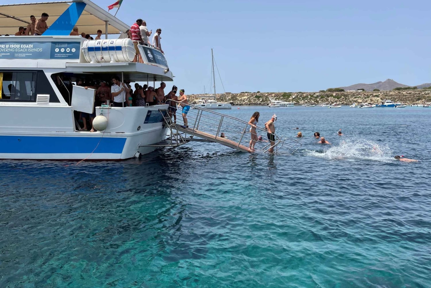 Depuis Trapani : visite en navette de Favignana et Levanzo