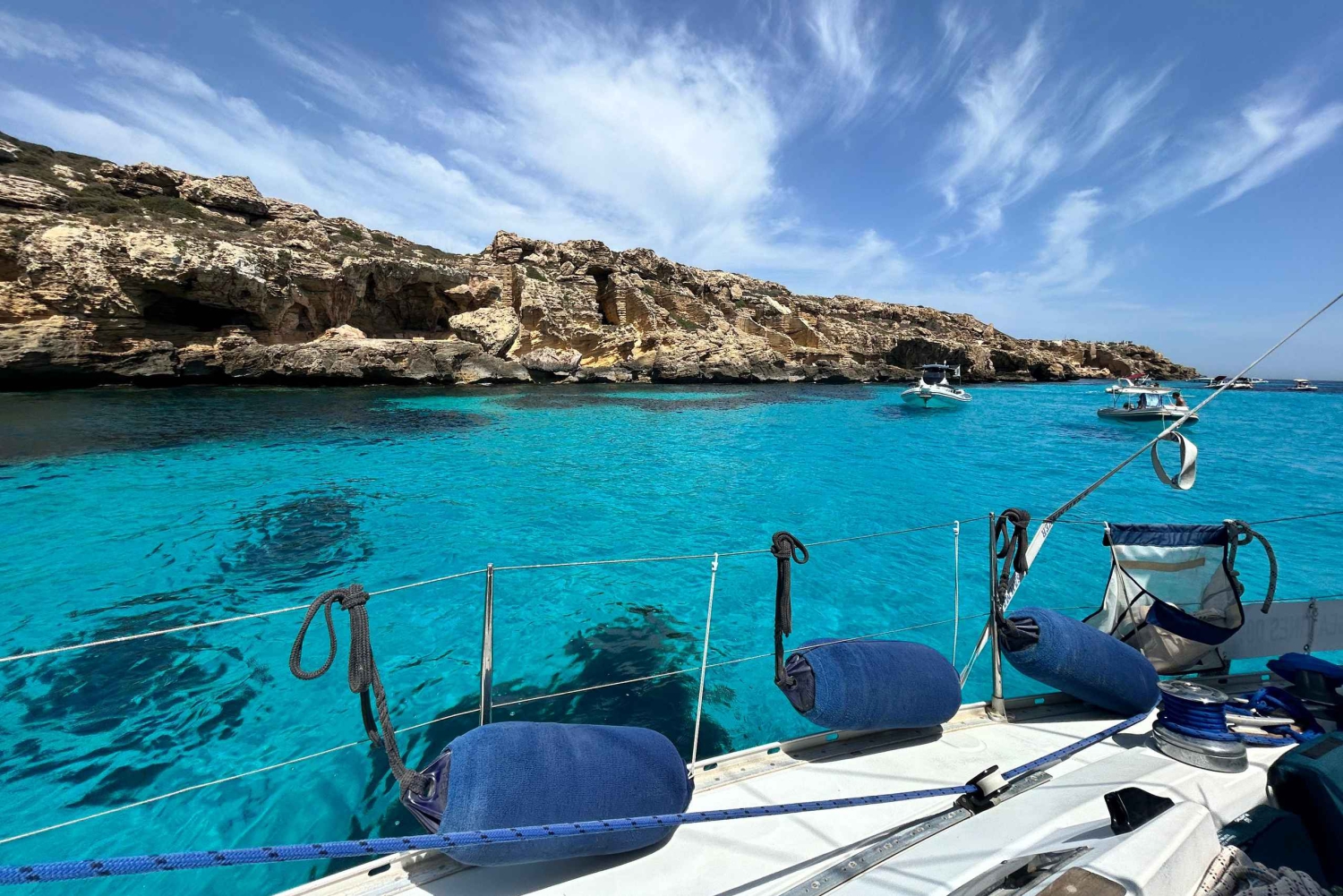 Fra TrapaniEgadiIslands seiltur med lunsj på båten