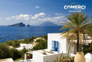 Desde Tropea: Isla Panarea y volcán Stromboli por la noche