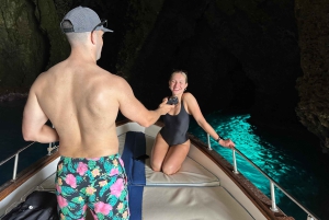 Croisière d'une demi-journée à Taormine avec plongée et apéritif