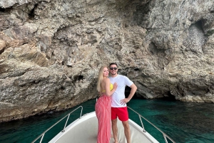 Croisière d'une demi-journée à Taormine avec plongée et apéritif