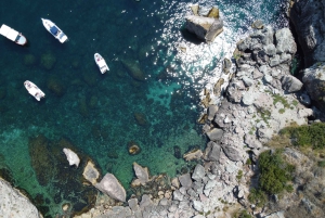 Croisière d'une demi-journée à Taormine avec plongée et apéritif