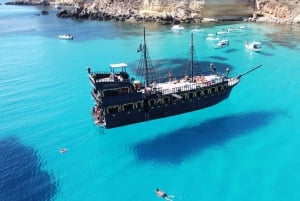 Lampedusa: Piratskibsbådtur med frokost og musik