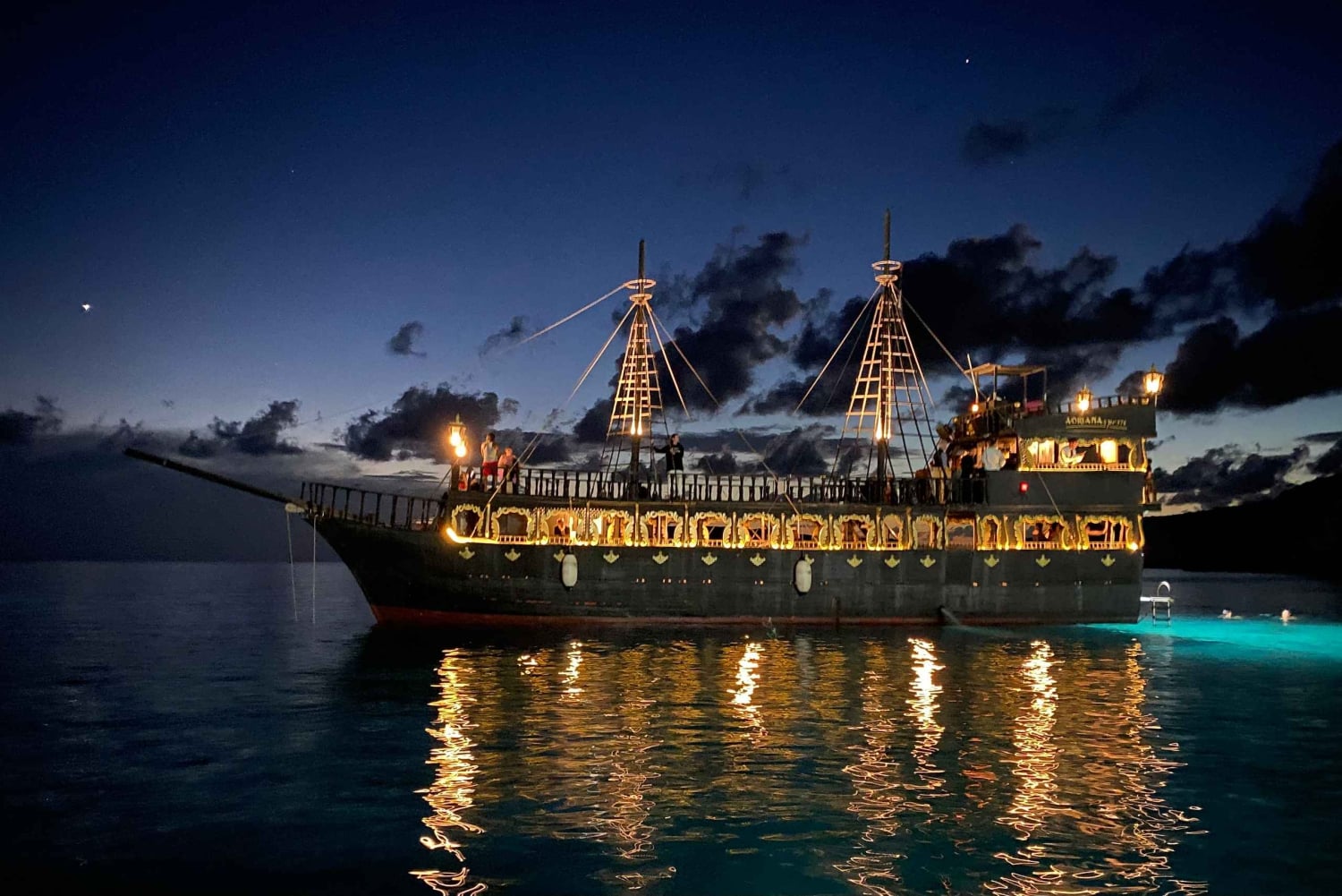 Lampedusa: Sunset Dolphin Sighting on a Pirate Ship