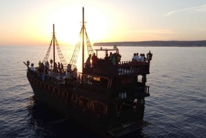 Lampedusa: Sunset Dolphin Sighting on a Pirate Ship