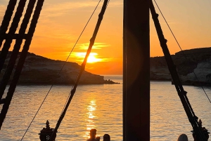 Lampedusa: Sunset Dolphin Sighting on a Pirate Ship