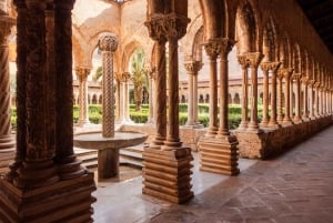 Ingresso ao claustro de Monreale com aplicação áudio