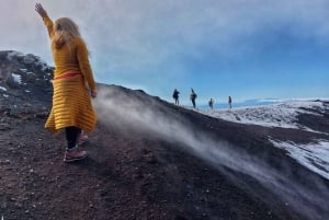 Monte Etna com recolha e entrega em Catânia: 3000 metros com teleférico e jipe