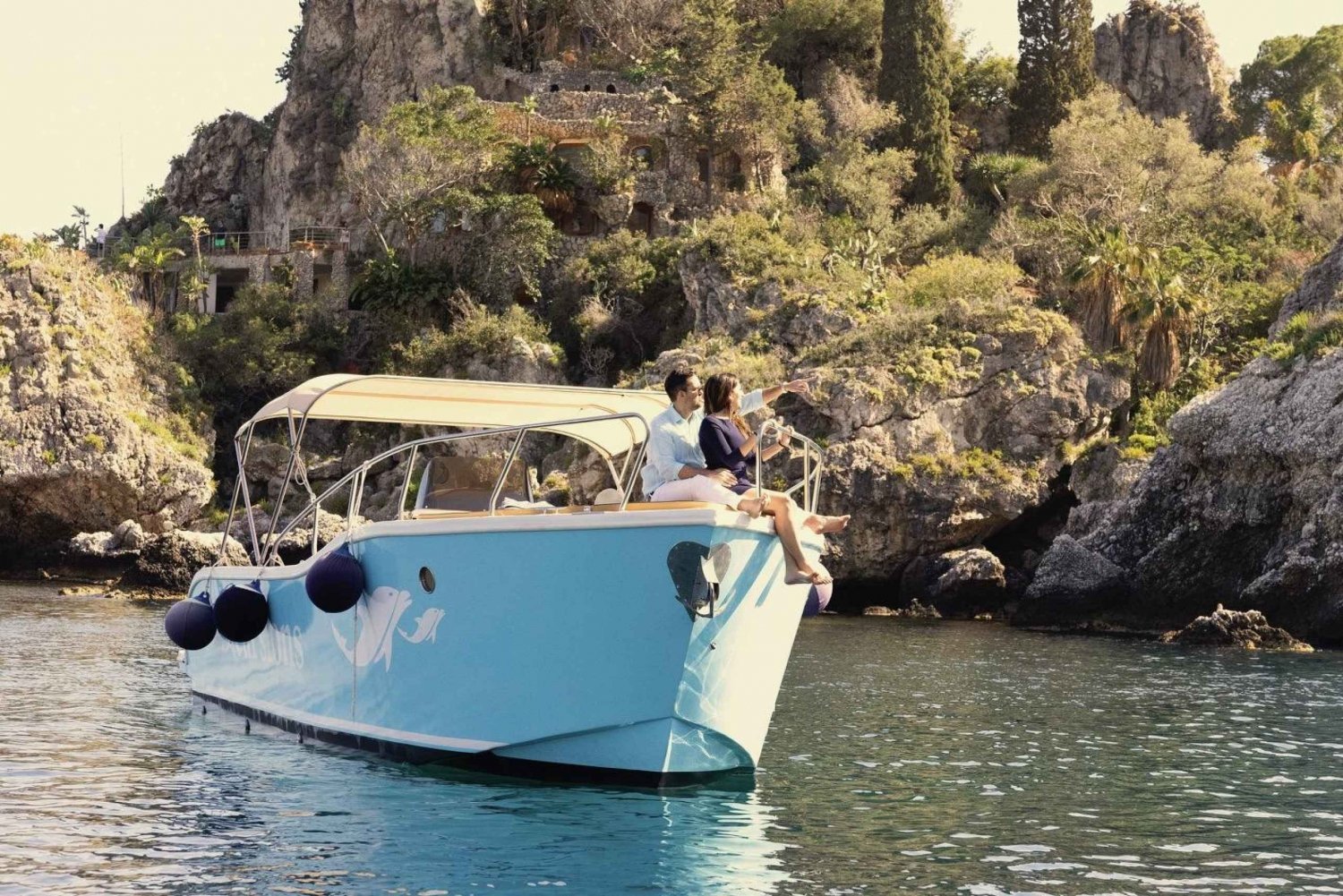 Naxos: Cruise på Isola Bella med bading, frukt og prosecco