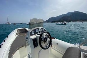 Palermo: båttur til Mondello og naturreservatet med snacks og drikke