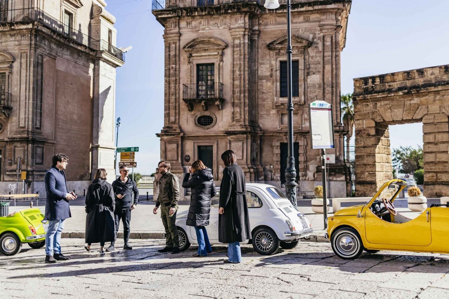 Palermo by night: Vintage Fiat 500 Sightseeing Tour