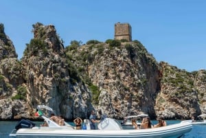 Palermo: Tour in barca della spiaggia e delle grotte di Mondello