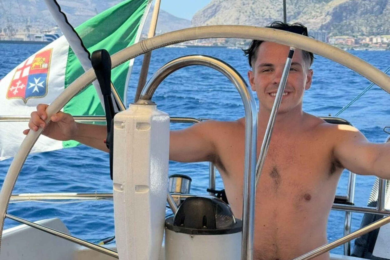 Palermo: tour particular de barco com almoço e jantar