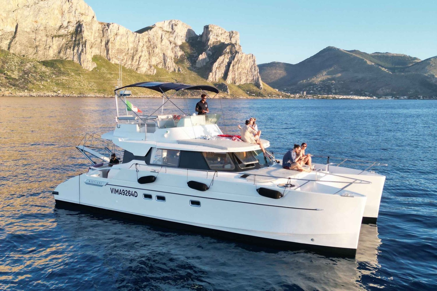 Palermo: Private Sunset Catamaran Tour with Aperitif Included