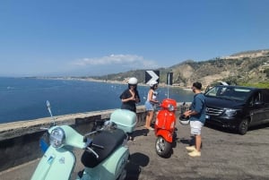 Tour panoramique en Vespa de Taormine, Castelmola et les lieux de la série White Lotus