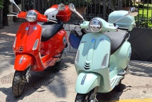 Passeio panorâmico de Vespa por Taormina, Castelmola e locais da série White Lotus