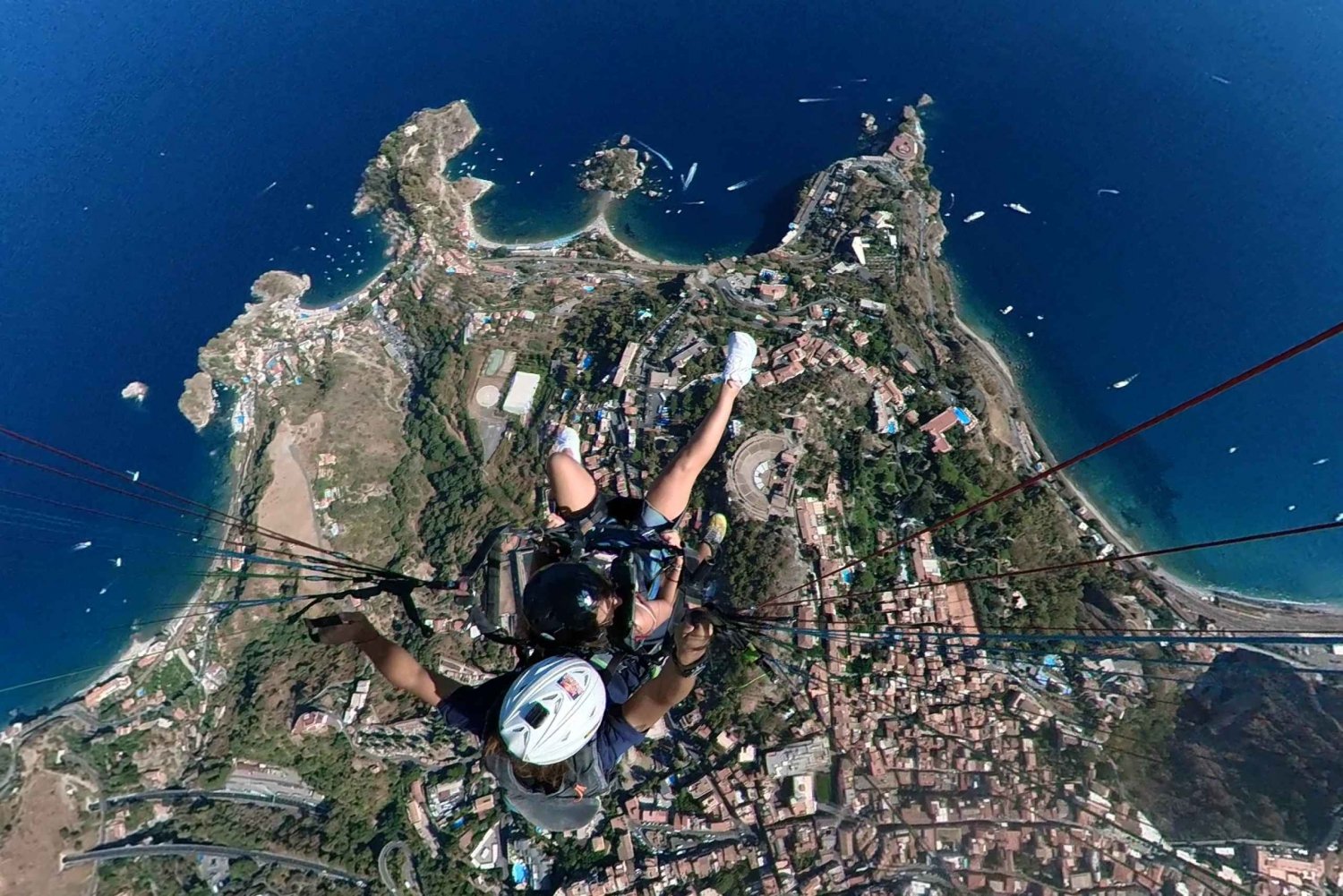 Paralotniarstwo w tandemie Taormina + wideo/zdjęcia i GoPro + Acrobazia