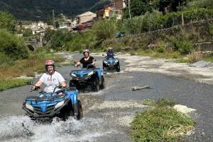 Quad bike day trip with swim in the Alcantara Natural Park