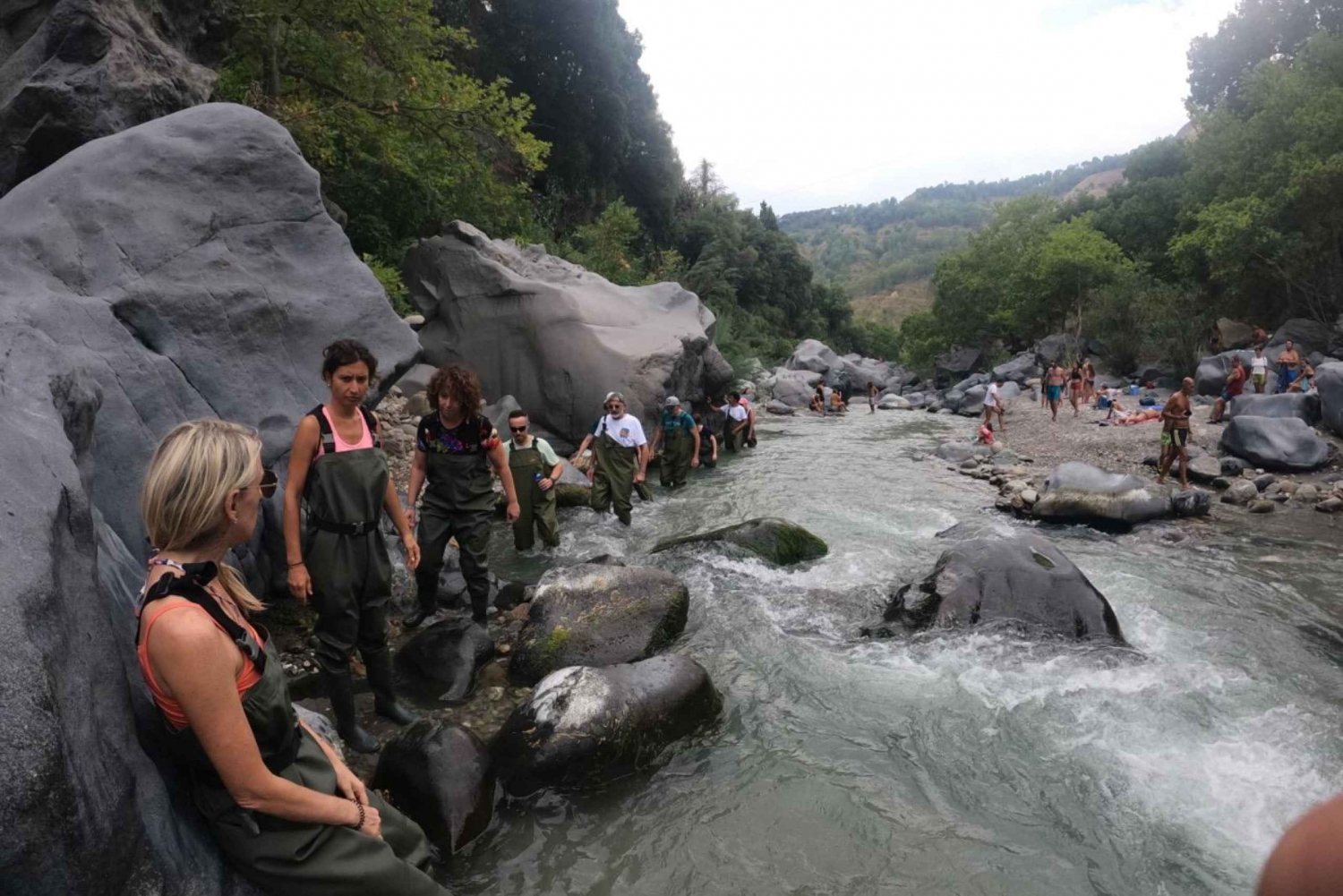 Fluss-Trekking Gole Alcantara