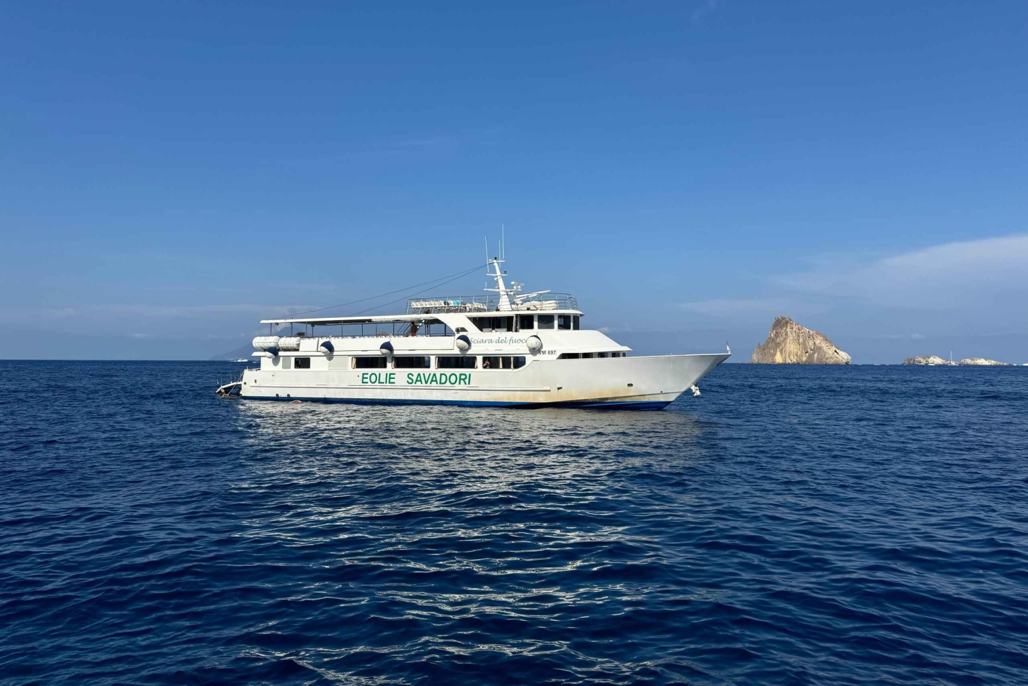 Salina Panarea Stromboli om natten