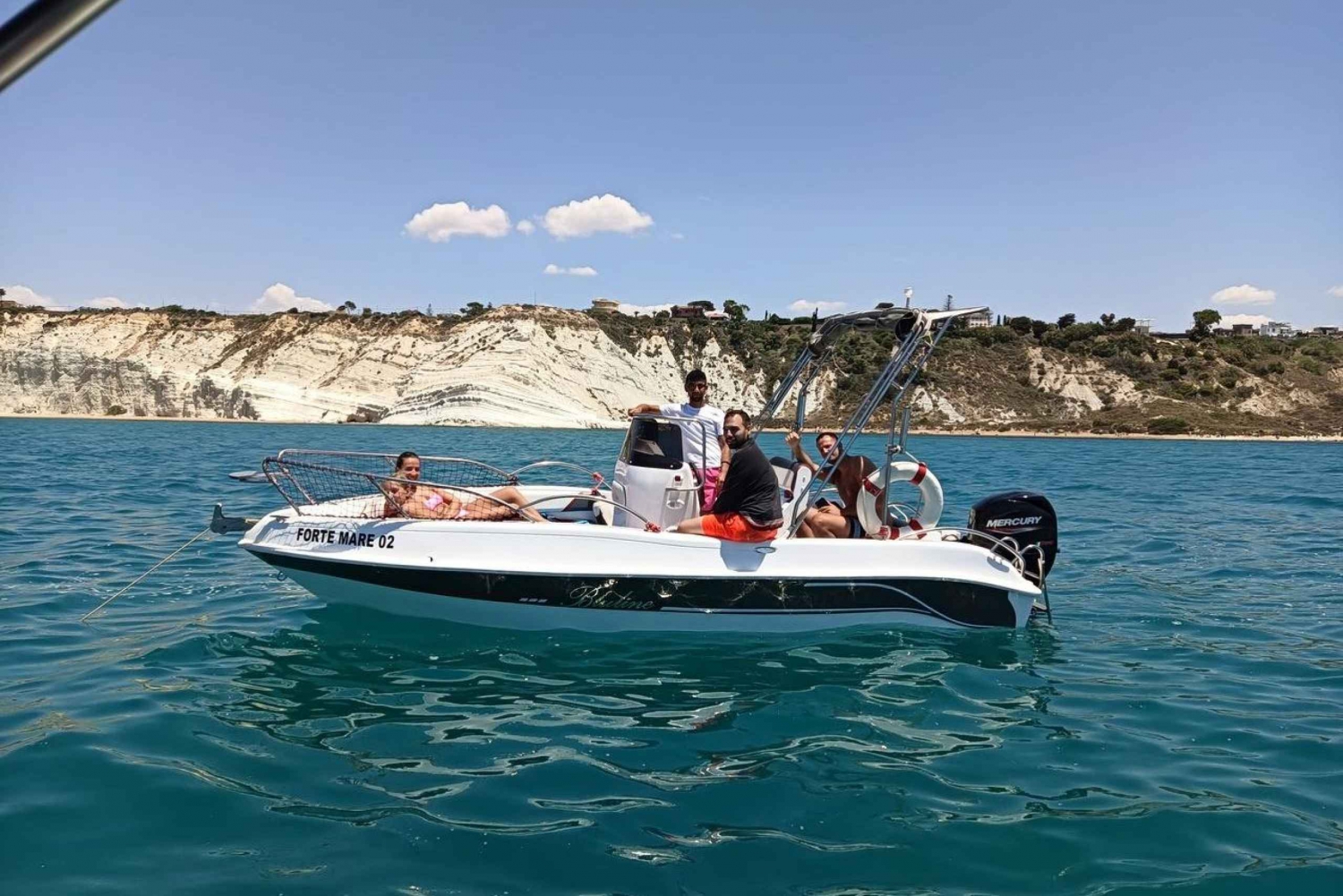 San Leone: Turchi ja Swim & Skipper: Boat Tour to Scala dei Turchi with Swim & Skipper