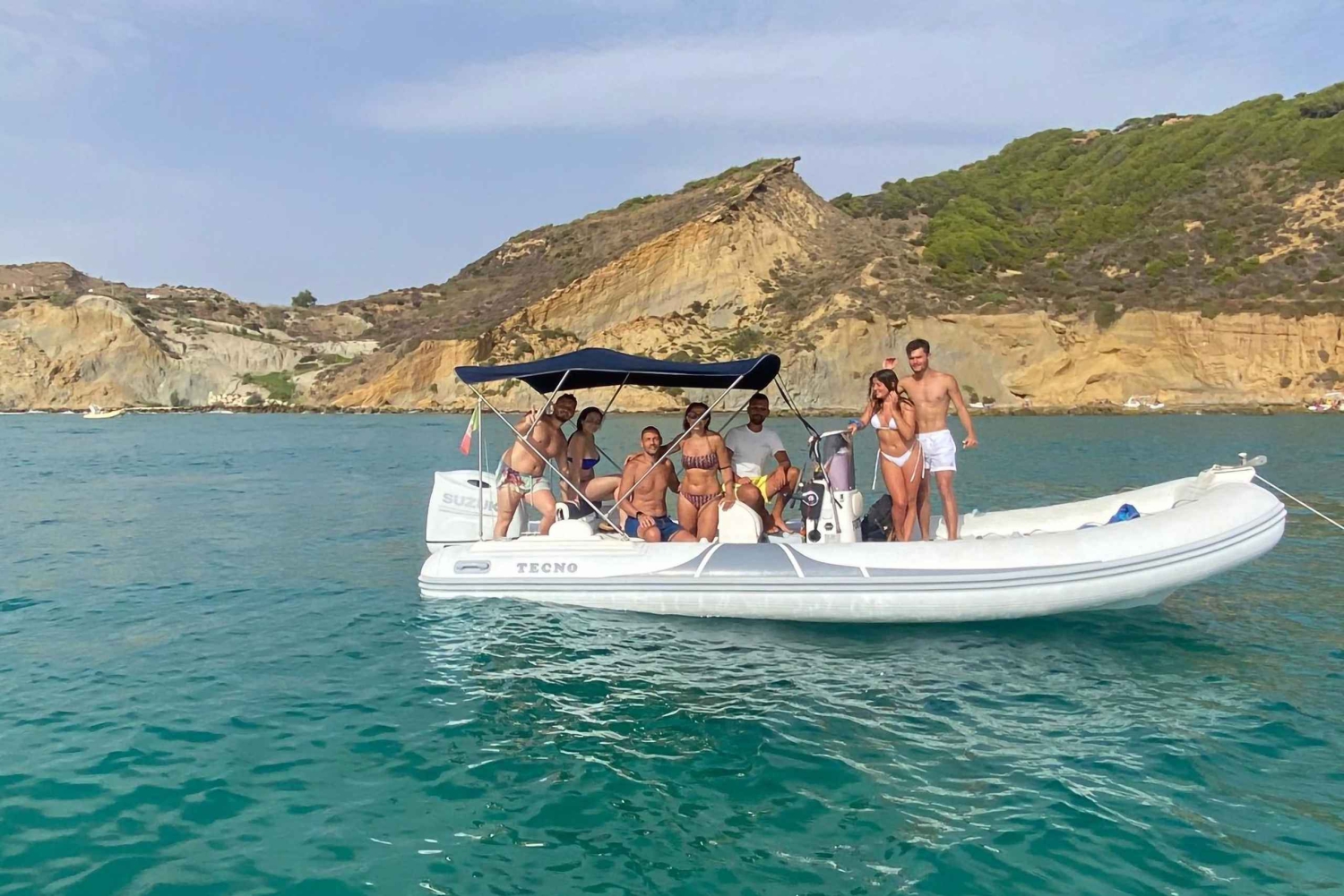 Scala Dei Turchi : excursion en bateau avec skipper et baignade rafraîchissante