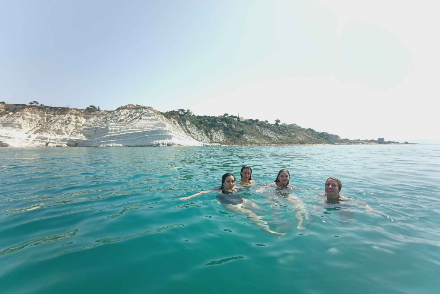 Scala Dei Turchi : excursion en bateau avec skipper et baignade rafraîchissante