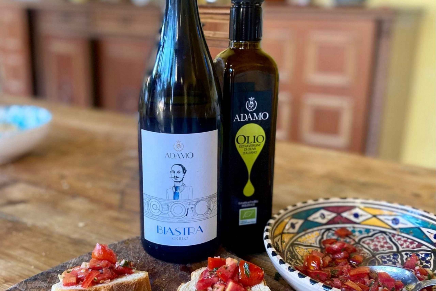 Siciliansk matlagningskurs i den historiska baglio Florio Adamo