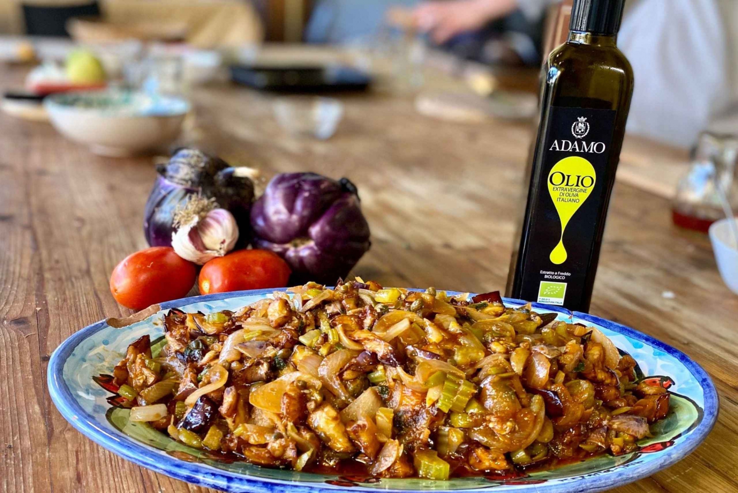 Siciliansk matlagningskurs i den historiska baglio Florio Adamo