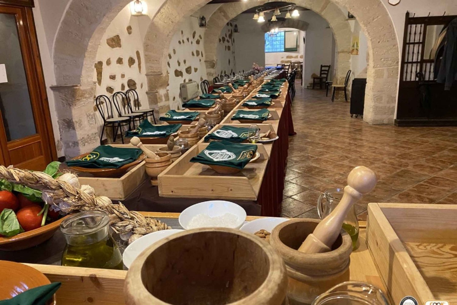Aula de culinária siciliana